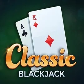 Classic Blackjack online game logo by Red Tiger Gaming on lolospin.eu.com