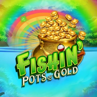 Fishin Pots Of Gold slot logo by Gameburger Studios at Lolospin Casino