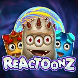 Reactoonz online game logo by Play'n GO on lolospin.eu.com